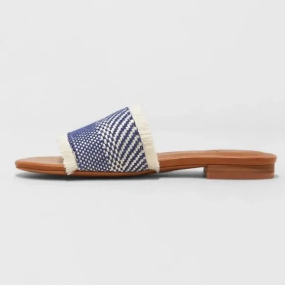 Universal Thread Blue Fringe Sandals - Picture 2 of 7